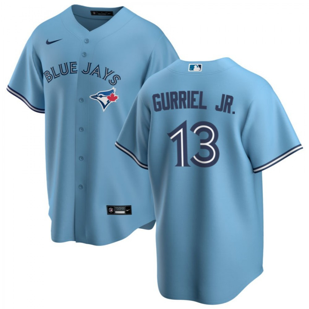 Men's Toronto Blue Jays Lourdes Gurriel Jr. #13 Light Blue Alternate 2020 Jersey-Pro Kit Vault | Brand New 26/27 Sports Jerseys